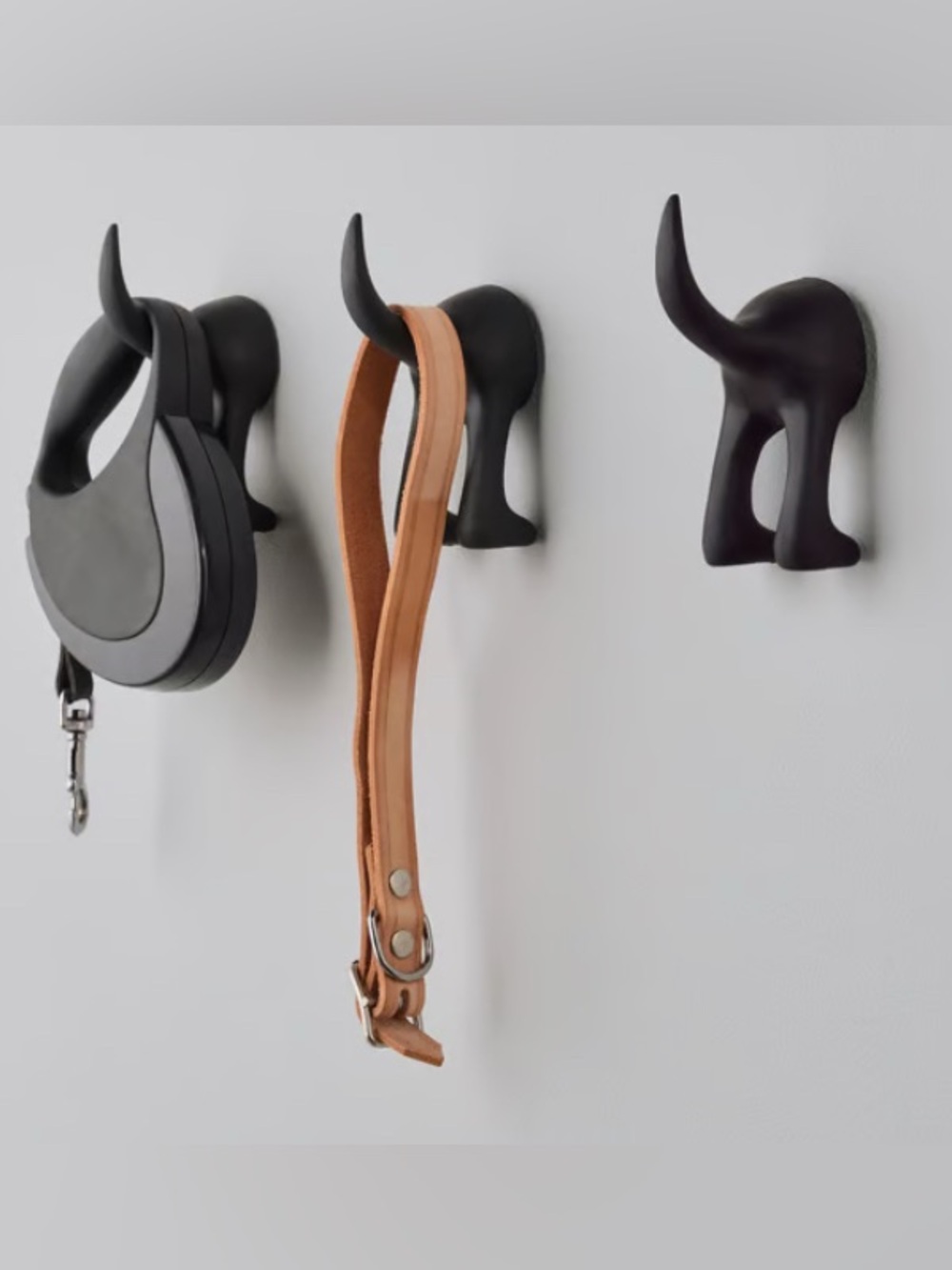 IKEA bastis dog tail hooks set of 3 black vet canine